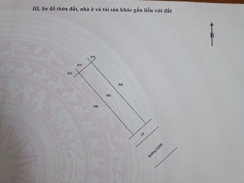 Đất thổ cư tại khu dân cư Tân Đức, mặt tiền đường A36B, gần công viên
