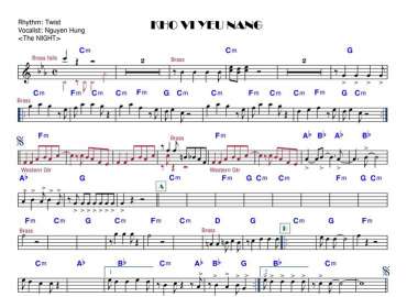 Khổ vì yêu nàng. Beat Nguyễn Hưng sheet nhạc