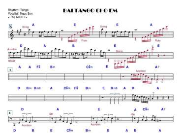 Bài Tango Cho Em sheet nhạc đệm