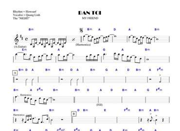 Bạn Tôi sheet nhạc đệm