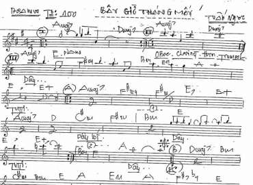 Bây Giờ Tháng Mấy sheet nhạc đệm