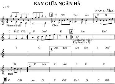 Bay Giữa Ngân Hà sheet nhạc đệm
