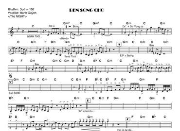 Bến Sông Chờ sheet nhạc đệm