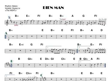 Biển Mặn sheet nhạc đệm