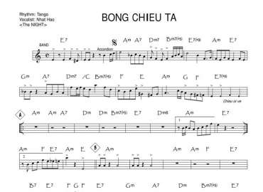 Bóng Chiều Tà sheet nhạc đệm