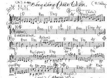 Bóng Dáng Thiên Thần sheet nhạc đệm