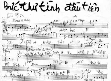 Bức Thư Tình Đầu Tiên sheet nhạc đệm