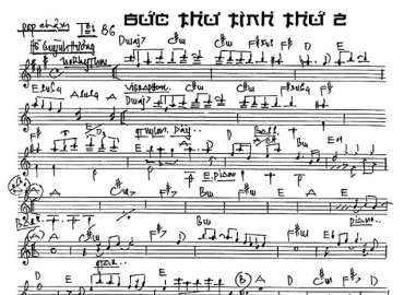 Bức Thư Tình Thứ 2 sheet nhạc đệm