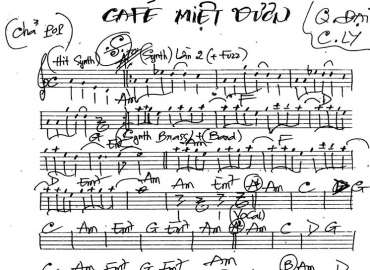 Cà Phê Miệt Vườn sheet nhạc đệm