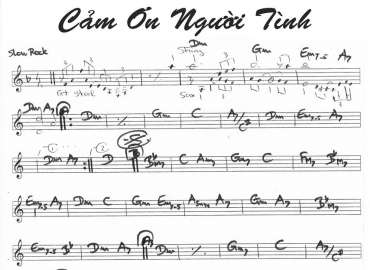 Cảm Ơn Người Tình sheet nhạc đệm