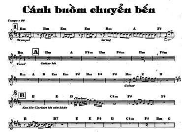 Cánh Buồm Chuyển Bến sheet nhạc đệm