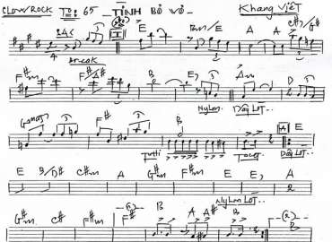 Tình Bơ Vơ sheet nhạc đệm