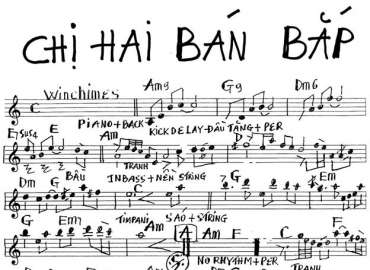 Chị Hai Bán Bắp sheet nhạc đệm