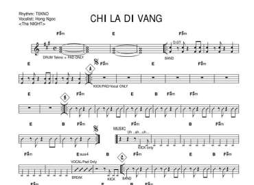 Chỉ Là Dĩ Vãng sheet nhạc đệm