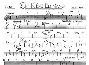 Chỉ Riêng Em Mang sheet nhạc đệm