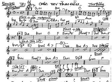 Chia Tay Tình Đầu sheet nhạc đệm