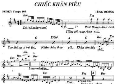Chiếc Khăn Piêu sheet nhạc đệm