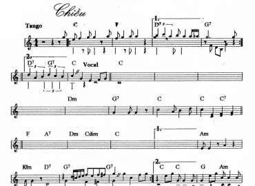 Chiều sheet nhạc đệm