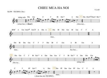 Chiều Mưa Hà Nội sheet nhạc đệm