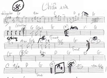 Chiều Xưa sheet nhạc đệm