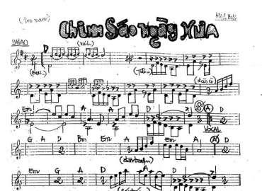 Chim Sáo Ngày Xưa sheet nhạc đệm