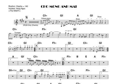 Chờ Mong Anh Mãi sheet nhạc đệm