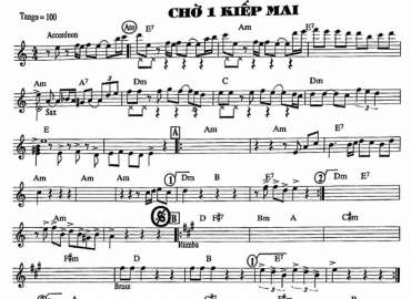 Chờ Một Kiếp Mai sheet nhạc đệm