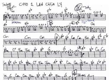 Cho Một Lần Chia Ly sheet nhạc đệm