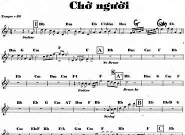 Chờ Người sheet nhạc đệm