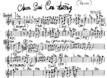 Chọn Sai Con Đường sheet nhạc đệm