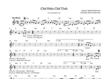 Chữ Hiếu Chữ Tình sheet nhạc đệm