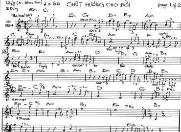 Chút Hương Cho Đời sheet nhạc đệm