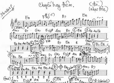 Chuyến Bay Đêm sheet nhạc đệm