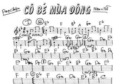 Cô Bé Mùa Đông sheet nhạc đệm