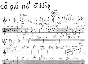 Cô Gái Mở Đường sheet nhạc đệm