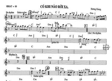 Khi Nào Rời Xa sheet nhạc đệm