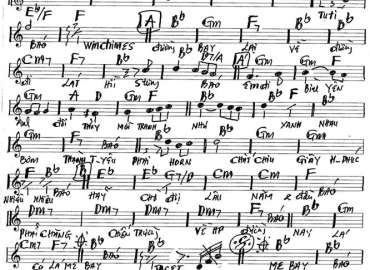 Con Đường Có Lá Me Bay sheet nhạc đệm