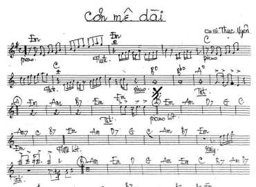 Cơn Mê Dài sheet nhạc đệm
