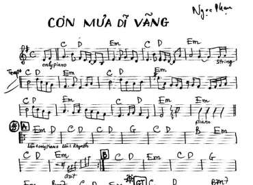Cơn Mưa Dĩ Vãng sheet nhạc đệm