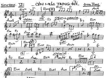 Cơn Mưa Trong Đời sheet nhạc đệm