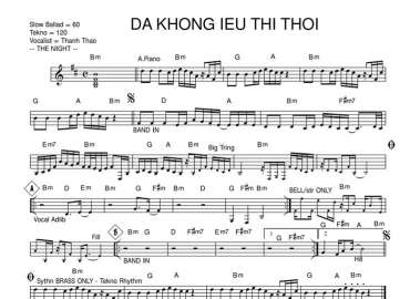 Đã Không Yêu Thì Thôi sheet nhạc đệm