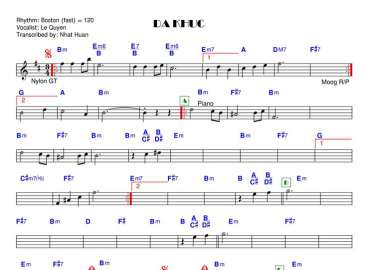 Dạ Khúc sheet nhạc đệm