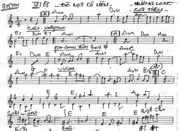 Đà Lạt Cô Liêu sheet nhạc đệm