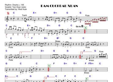 Đám Cưới Đầu Xuân sheet nhạc đệm