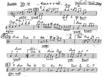 Đam Mê sheet nhạc đệm