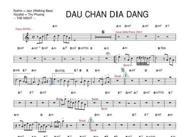 Dấu Chân Địa Dàng jazz sheet nhạc đệm
