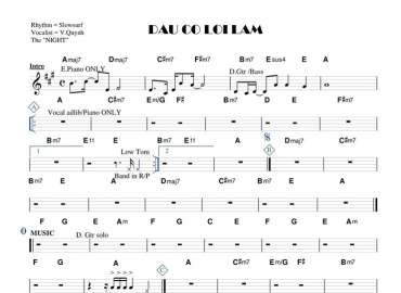 Dẫu Có Lỗi Lầm sheet nhạc đệm