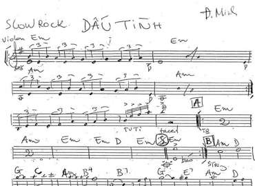 Dấu Tình sheet nhạc đệm