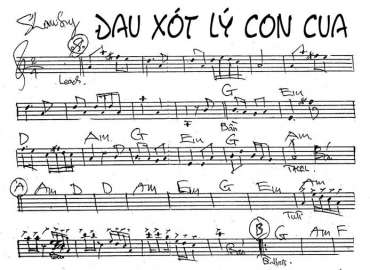 Đau Xót Lý Con Cua sheet nhạc đệm