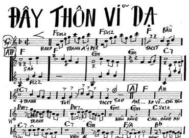 Đây Thôn Vĩ Dạ sheet nhạc đệm